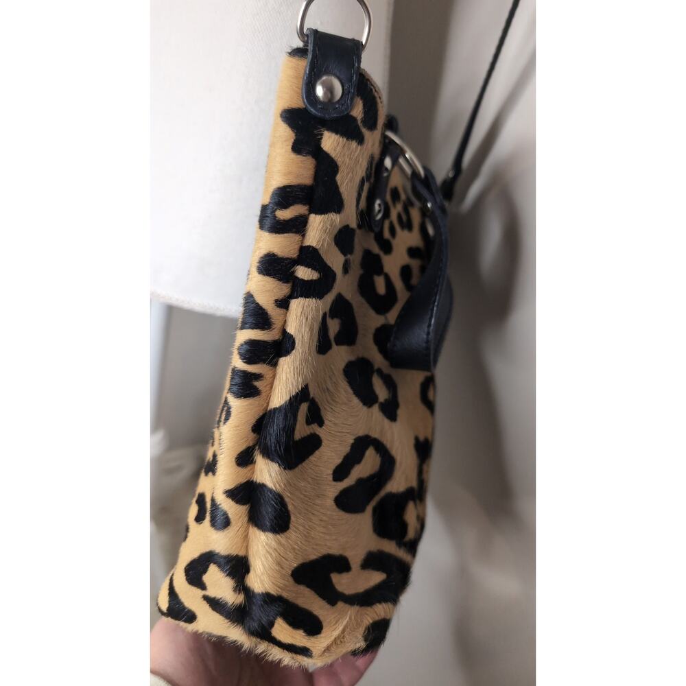 Maurizio Taiuti calf hair leopard leather convertible crossbody Italy - Picture 12 of 12
